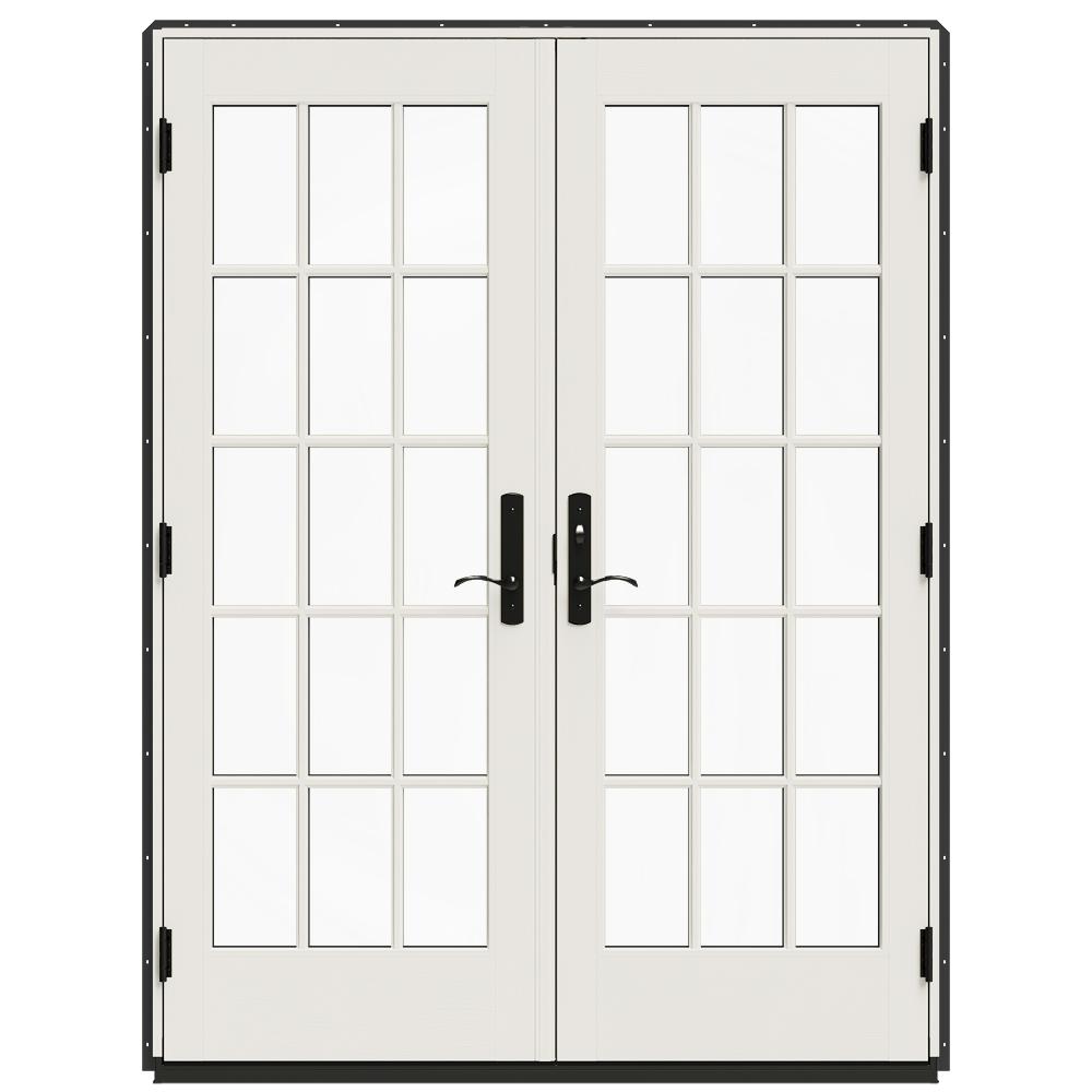 JELDWEN 60 in. x 80 in. W4500 Chestnut Bronze Clad Wood LeftHand 15