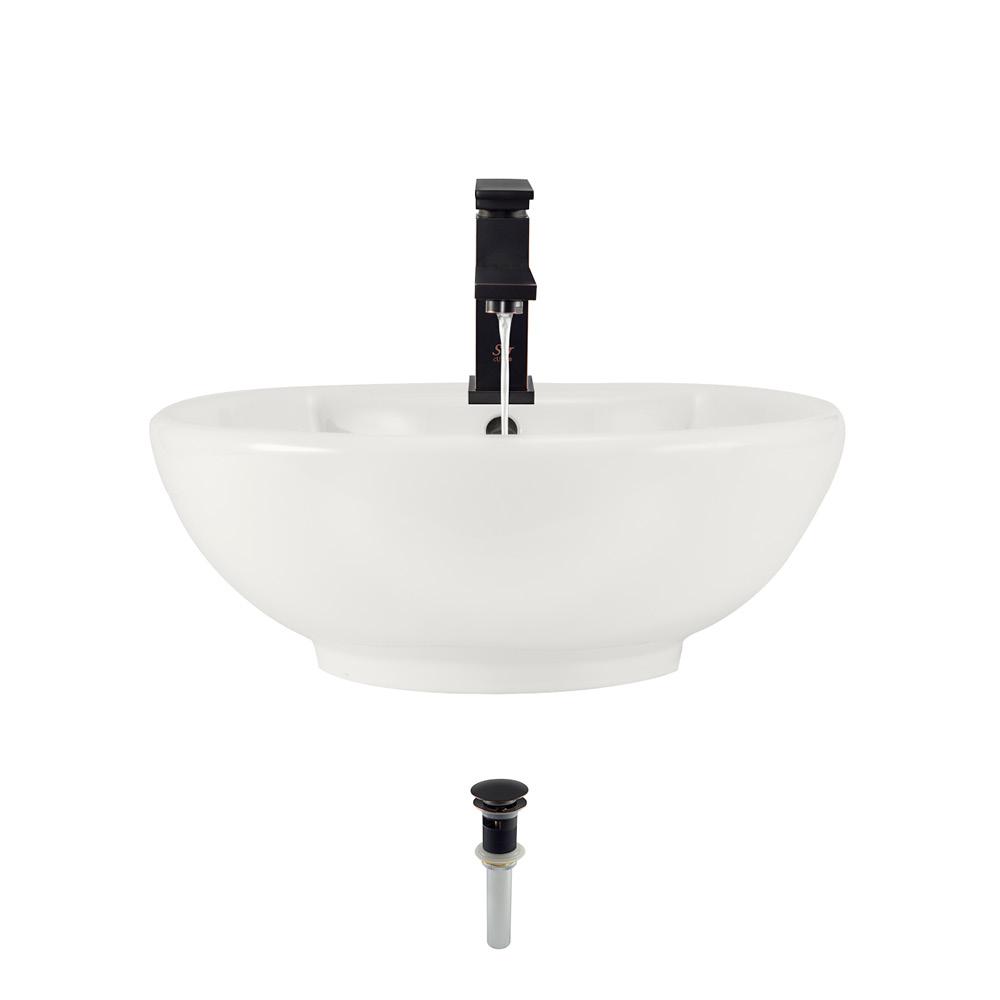 Mr Direct Porcelain Vessel Sink In Bisque With 720 Faucet And Pop Up Mr Direct Porcelain Vessel Sink In Bisque With 720 Faucet And Pop Up Drain