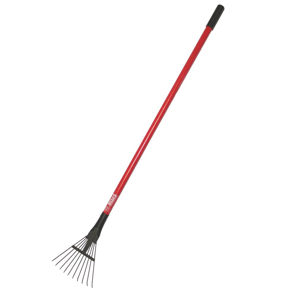 Bully Tools 8 in. Shrub Rake with Fiberglass Handle and 10 Spring Steel ...