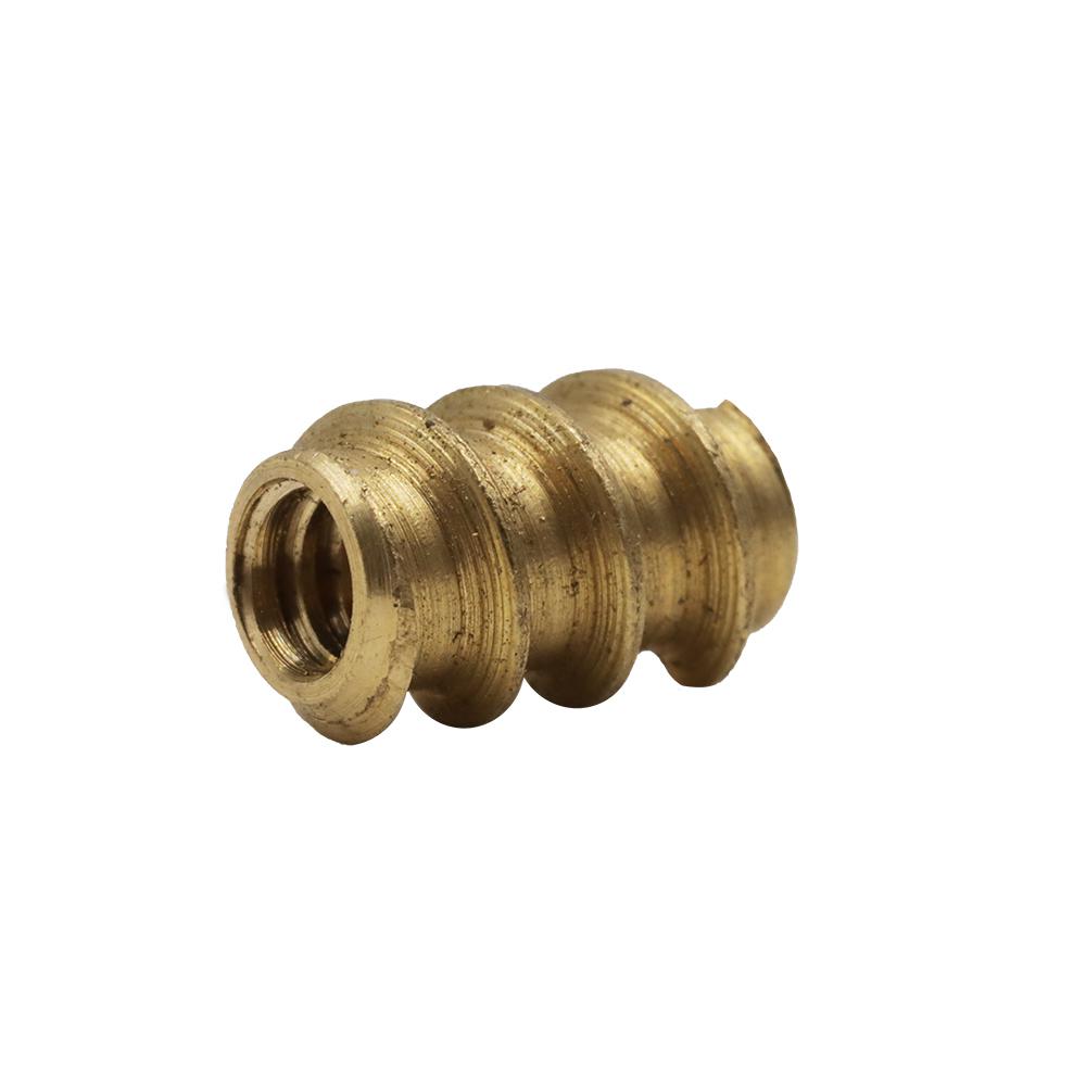 Brass Wood Insert 632 Thread x 11/64" Drill Size