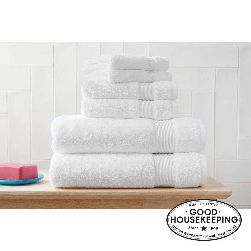 StyleWell 6Piece Hygrocotton Towel Set in WhiteAT17641_white The Home Depot