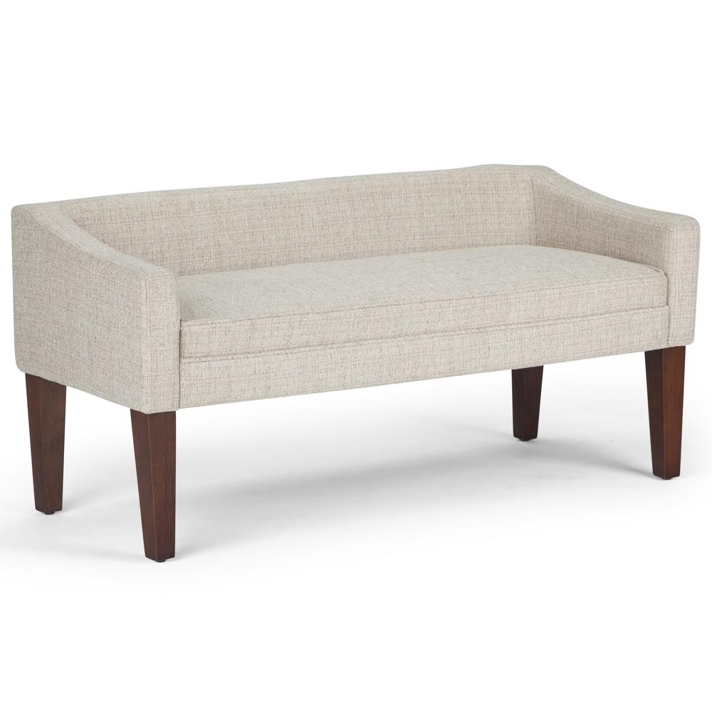 Simpli Home Parris Platinum Upholstered BenchAXCOT293PLT The Home
