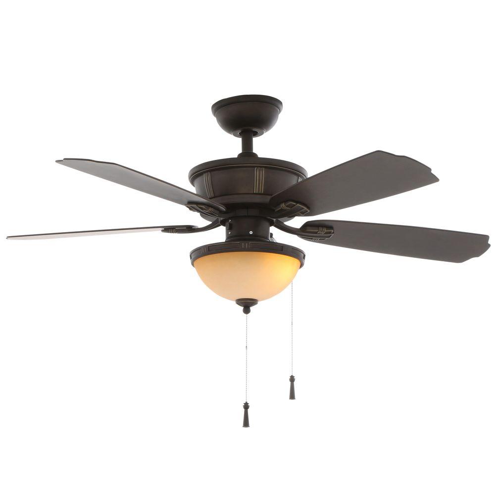 Hampton Bay Umber 46 in. Indoor/Outdoor Oil Rubbed Bronze Ceiling Fan ...