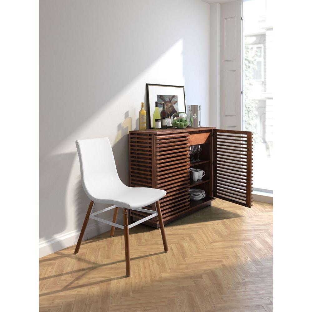 Linea Walnut Storage Console Table