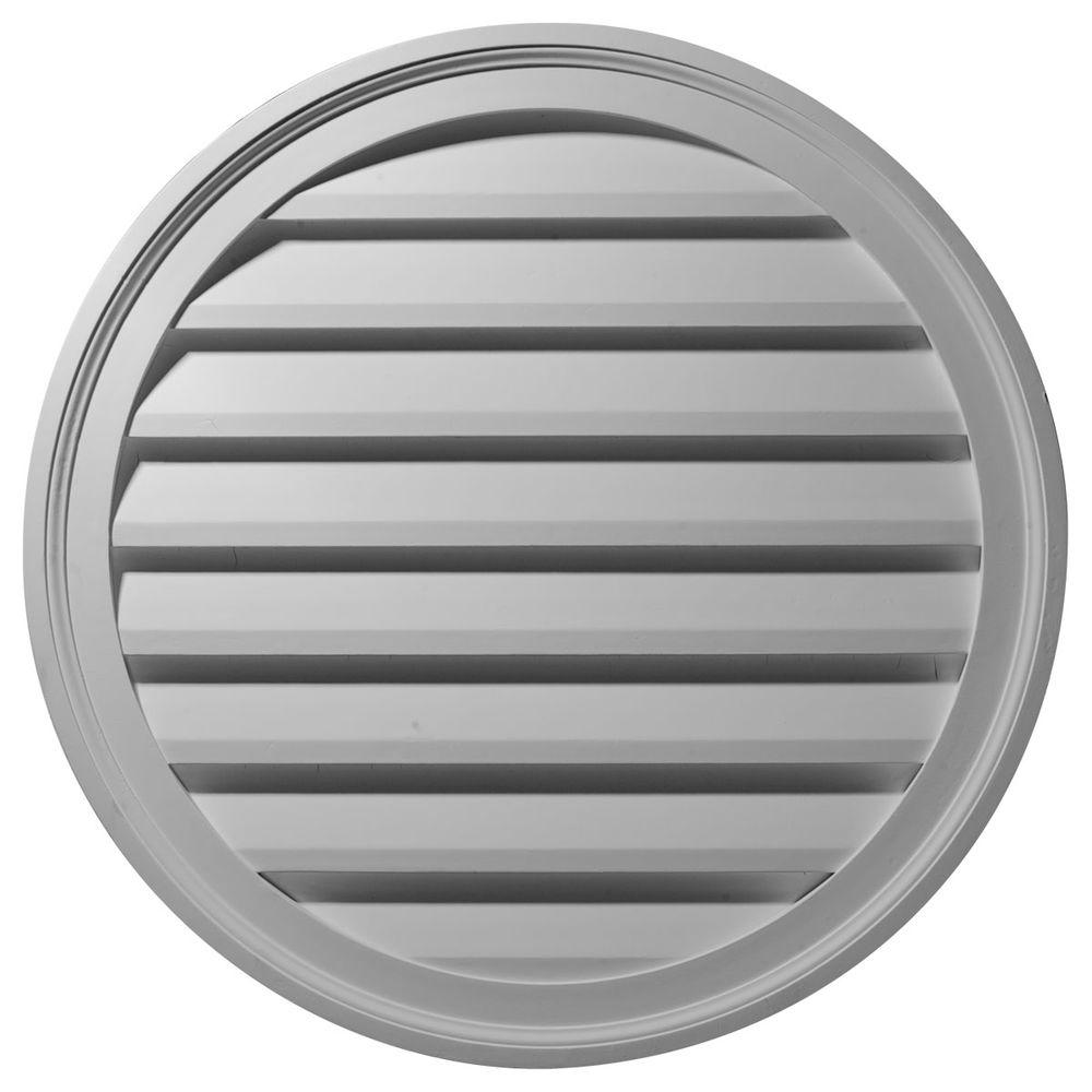 Ekena Millwork 21/8 in. x 22 in. x 22 in. Decorative Round Gable Vent