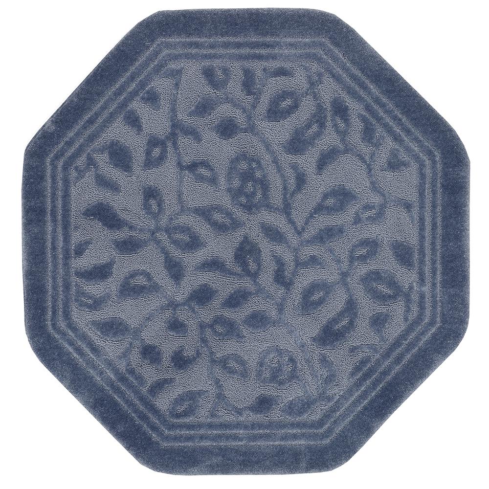 Mohawk Wellington 4 Ft X Nylon Octagon Bath Rug In Blue Mohawk Wellington 4 Ft X Nylon Octagon Bath Rug In Blue