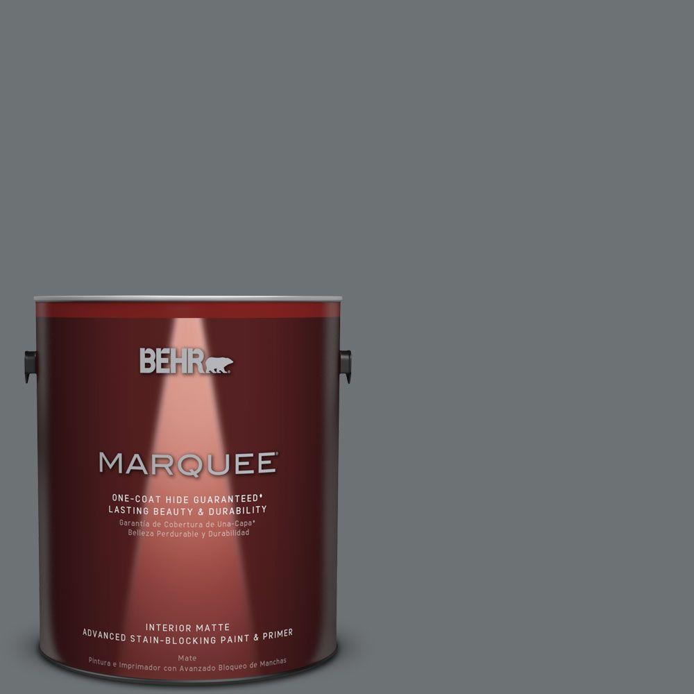 BEHR MARQUEE 1 gal. N1405 Complex Gray OneCoat Hide Matte Interior