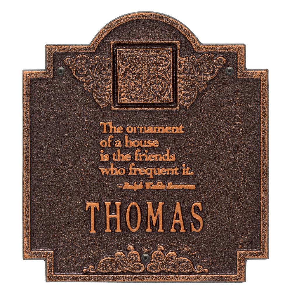 10 75 in x 11 75 in emerson monogram plaque 1504ac the home depot
