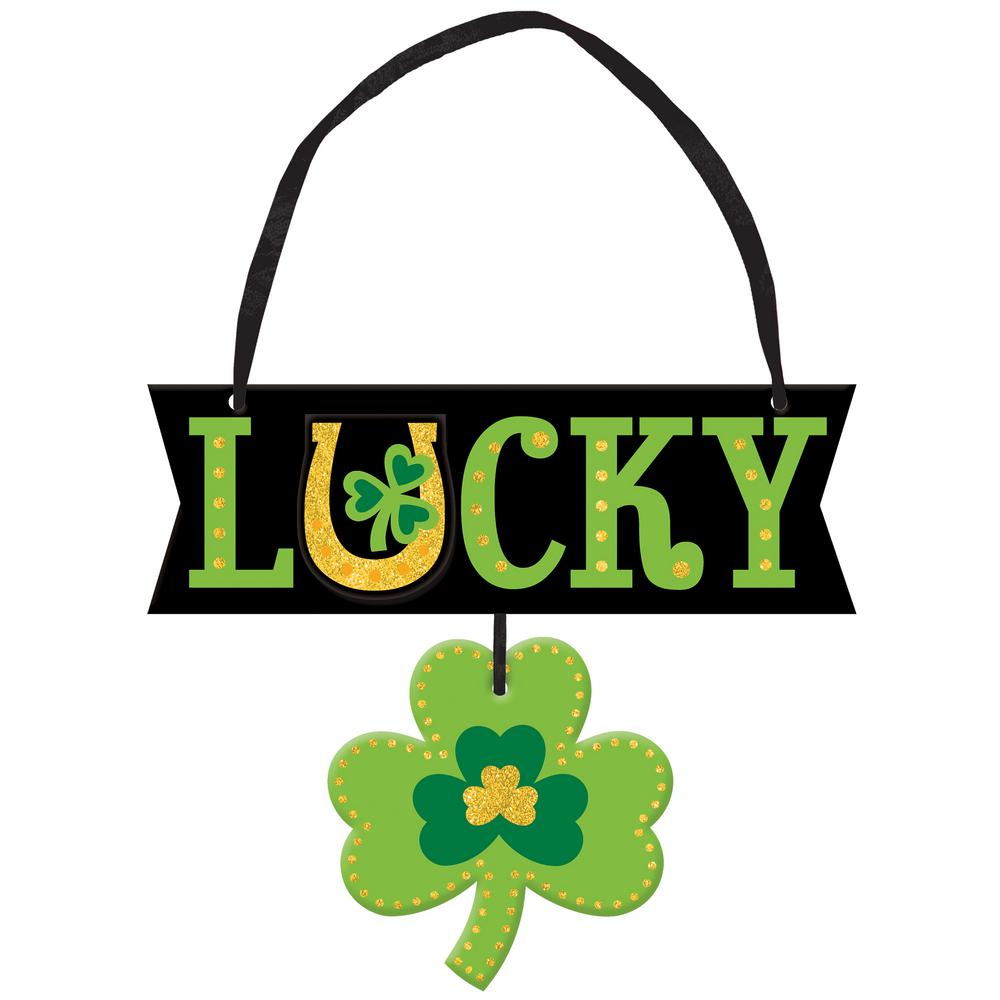 Amscan 5 25 In X 6 In St Patrick S Day Mdf Lucky Sign 6 Pack