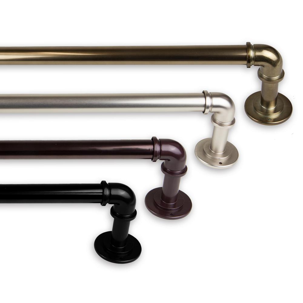 Black Curtain Rods Window Treatments The Home Depot