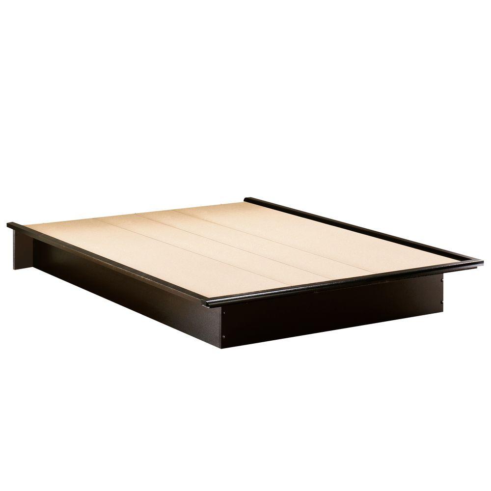 South S Step One Queen Size Platform Bed In Pure Black 3070233 South S Step One Queen Size Platform Bed In Pure Black 3070233 The Home Depot