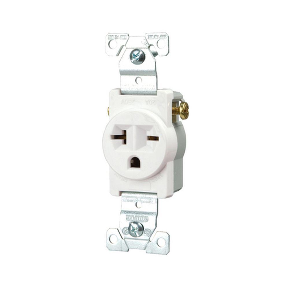 Eaton Commercial Grade 20 Amp Straight Blade Single ... wiring a 230v 20 amp outlet 