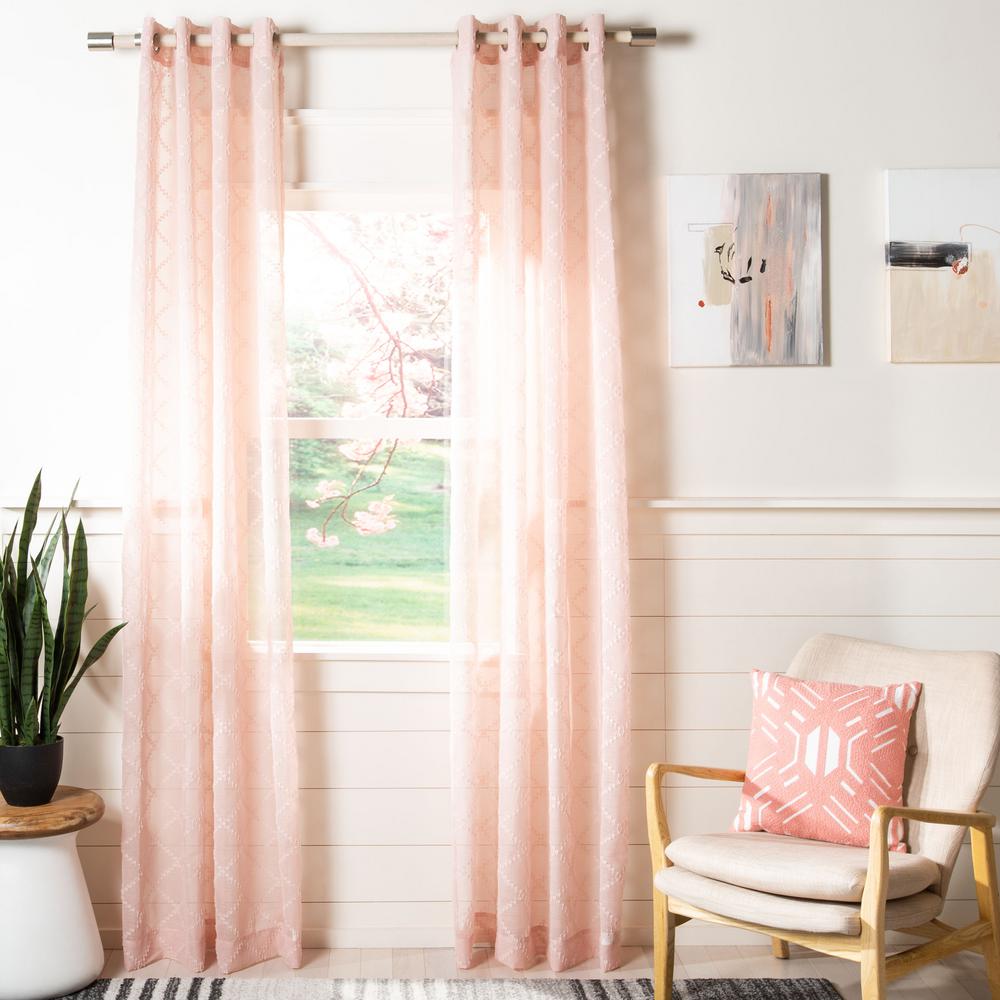 Safavieh Gracie 52 In W X 96 In L Semi Sheer Window Panel In