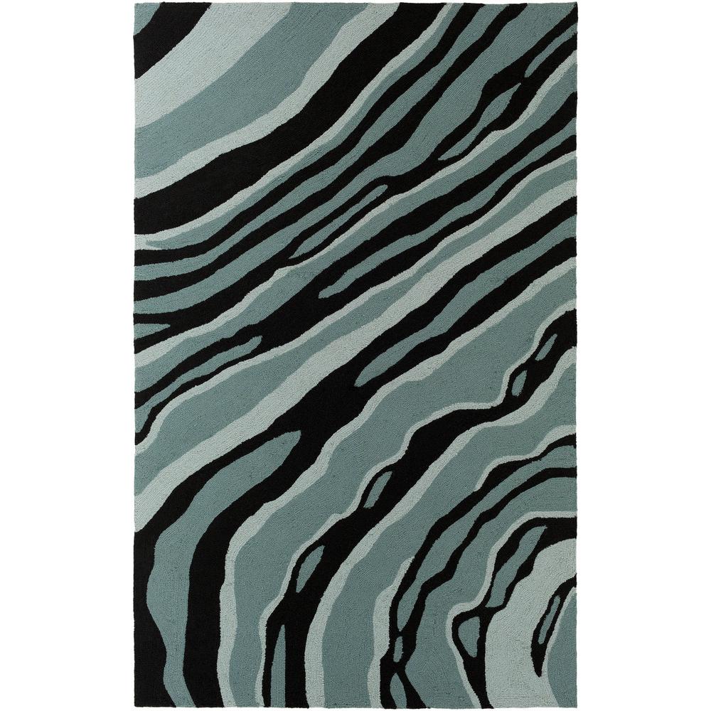 Tayse Rugs Veranda Aqua 8 ft. x 10 ft. Indoor/Outdoor Area RugVND1619