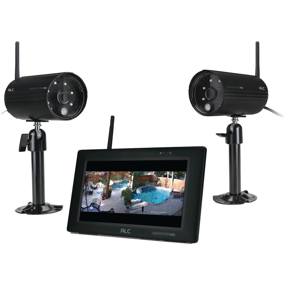 ALC Observer 4Channel 1080p Wired HD Security Camera Kit with 7 in. Touchscreen Monitor and 2