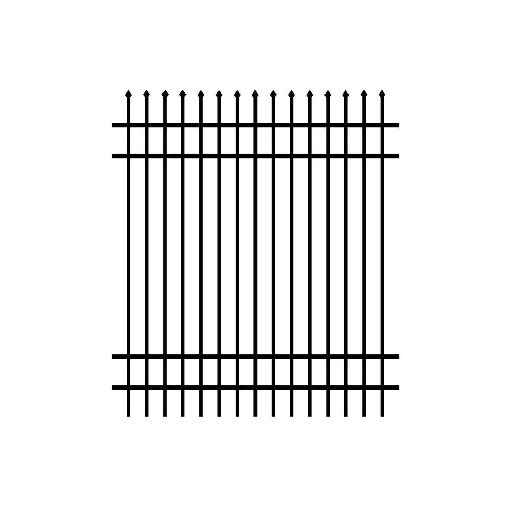 Jerith Washington 6 ft. H x 6 ft. W Aluminum Black Metal Fence Panel