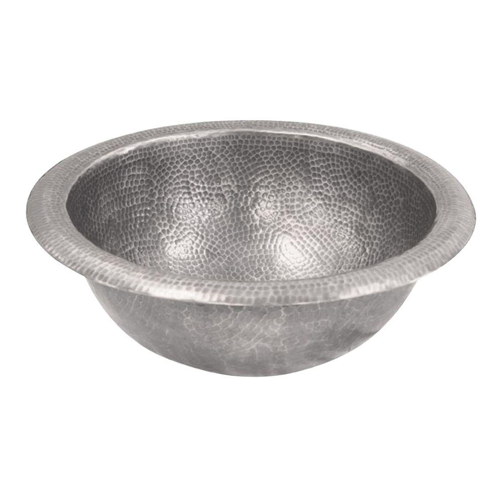 Hammered Pewter Bathroom Sinks Bath The Home Depot Undermounted Bathroom Sink In Hammered Pewter