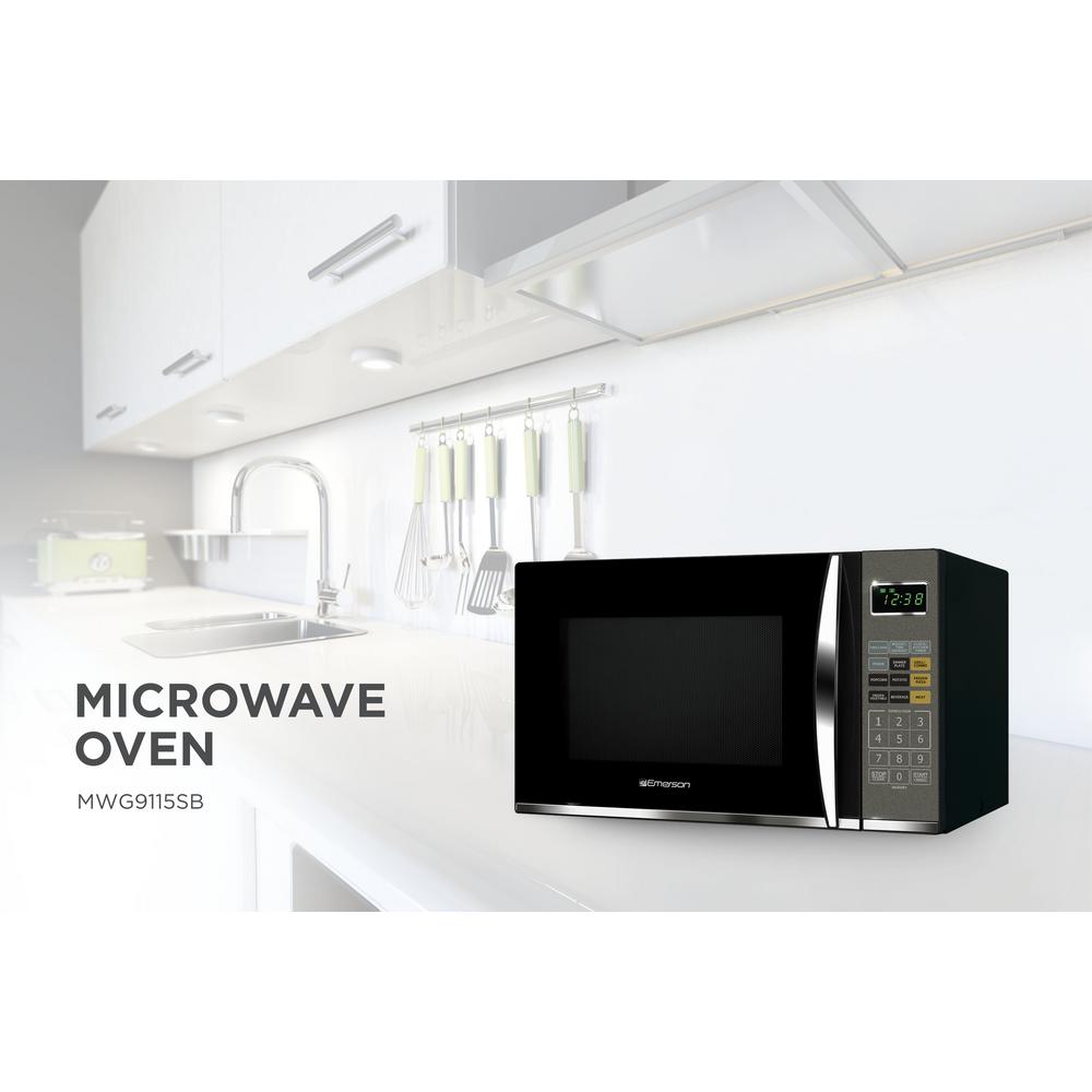 1.2 cu. ft. 1100Watt Countertop Microwave Oven with Grill in Stainless