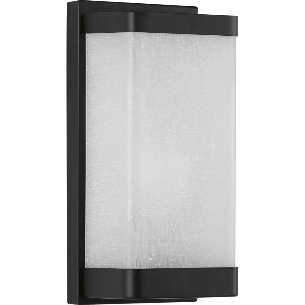 Progress Lighting 1 Light Linen Gl Black Wall Sconce Progress Lighting 1 Light Linen Gl Black Wall Sconce