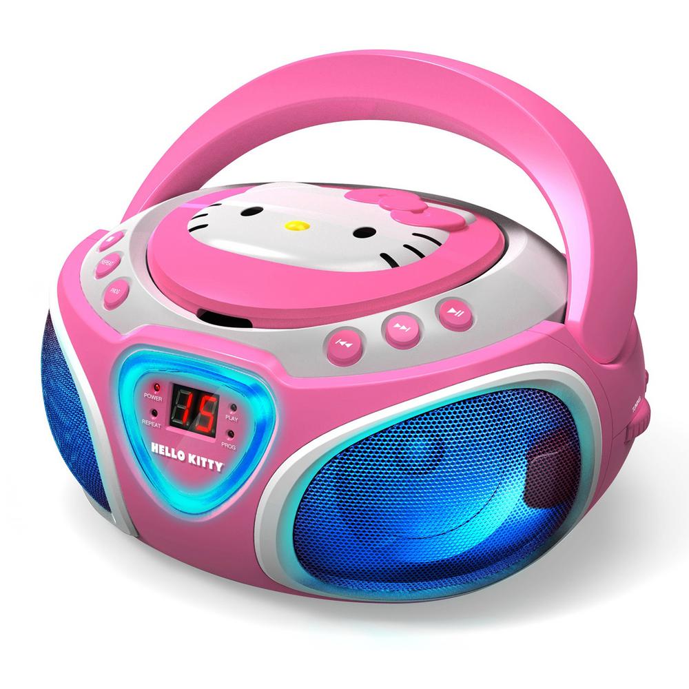 UPC 077283012563 product image for CD Boombox with Am/FM Stereo Radio and LED Light Show, Pink | upcitemdb.com