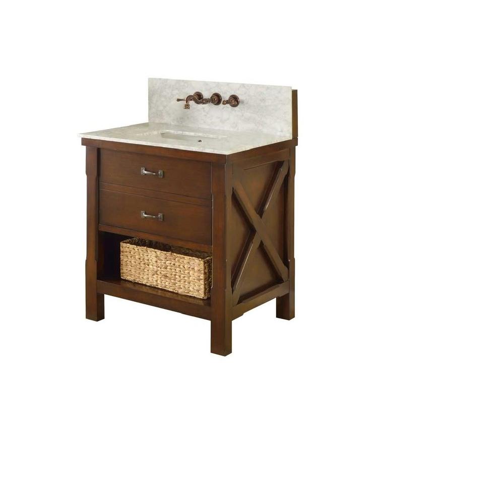 Direct vanity sink Xtraordinary Spa Premium 32 in. Vanity in Dark Brown
