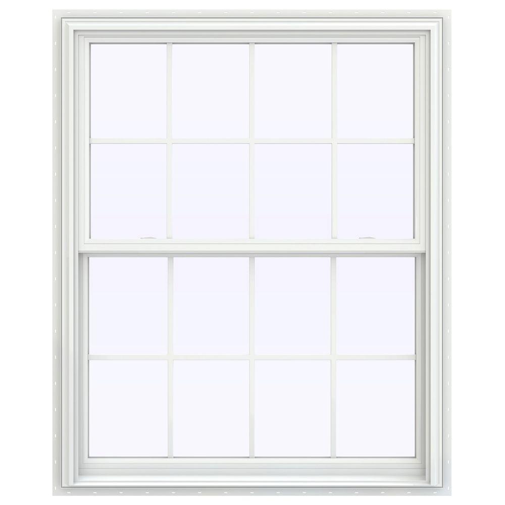 JELD-WEN 43.5 In. X 59.5 In. V-2500 Series White Vinyl Double Hung ...