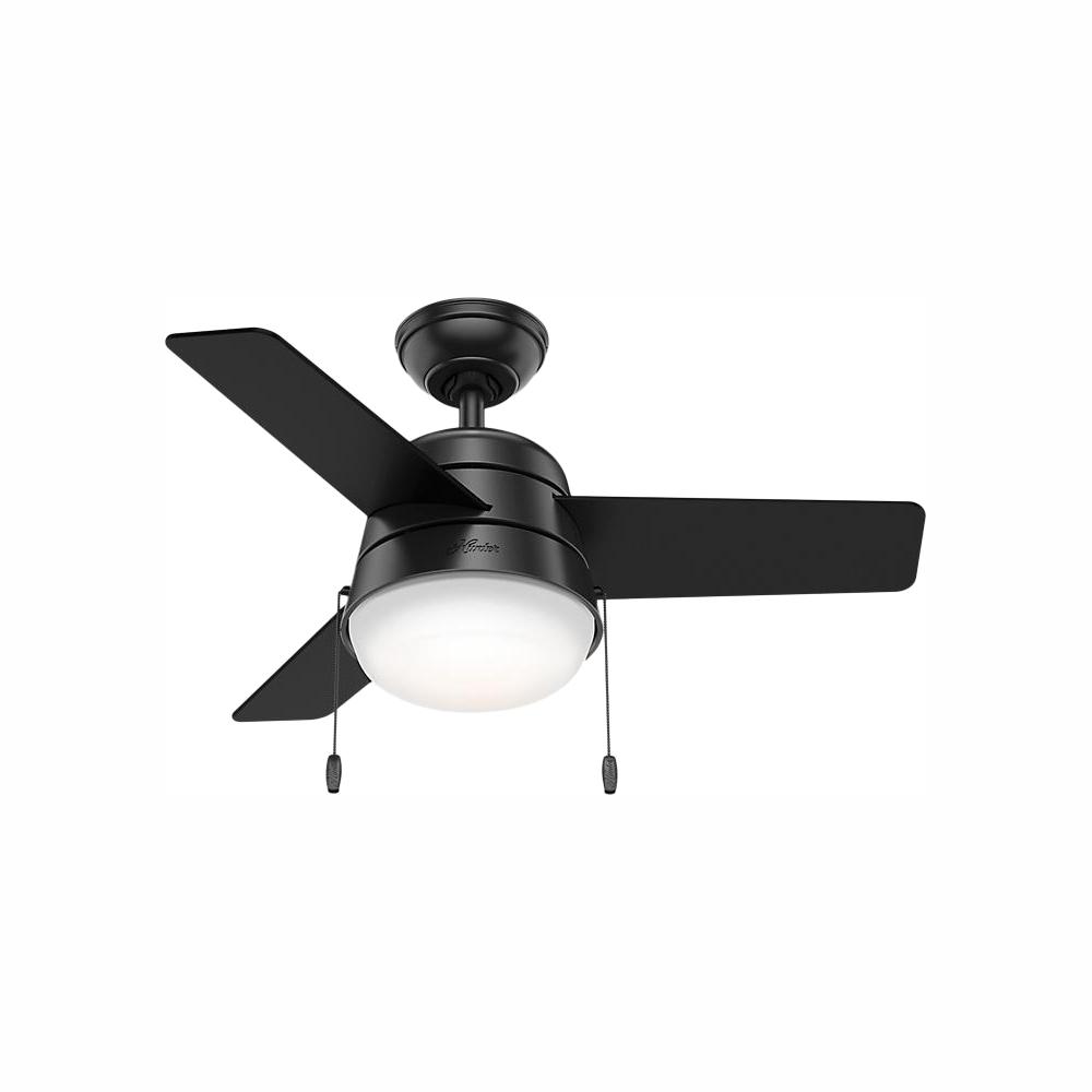 Black Small Room Mid Century Modern Ceiling Fans With Lights