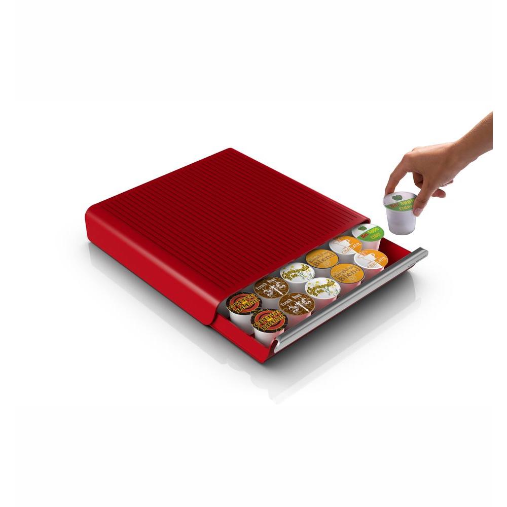 Mind Reader Hero 36 Capacity Red K Cup Storage Drawer Try02 Red