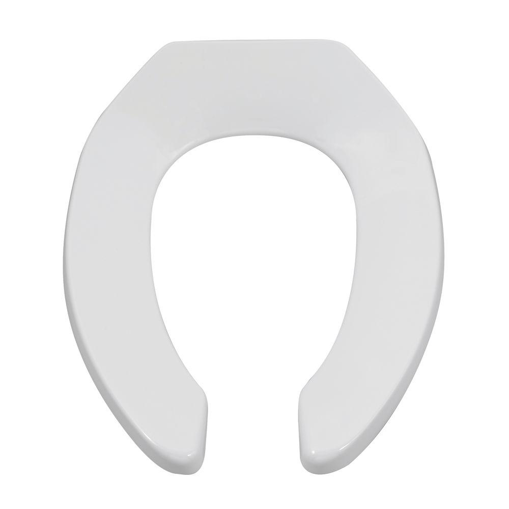 American Standard Commercial Elongated Open Front Toilet Seat in White