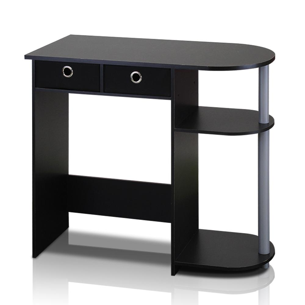 Furinno Go Green Black Computer Desk with Bin Drawer 11193BK/GY/BK