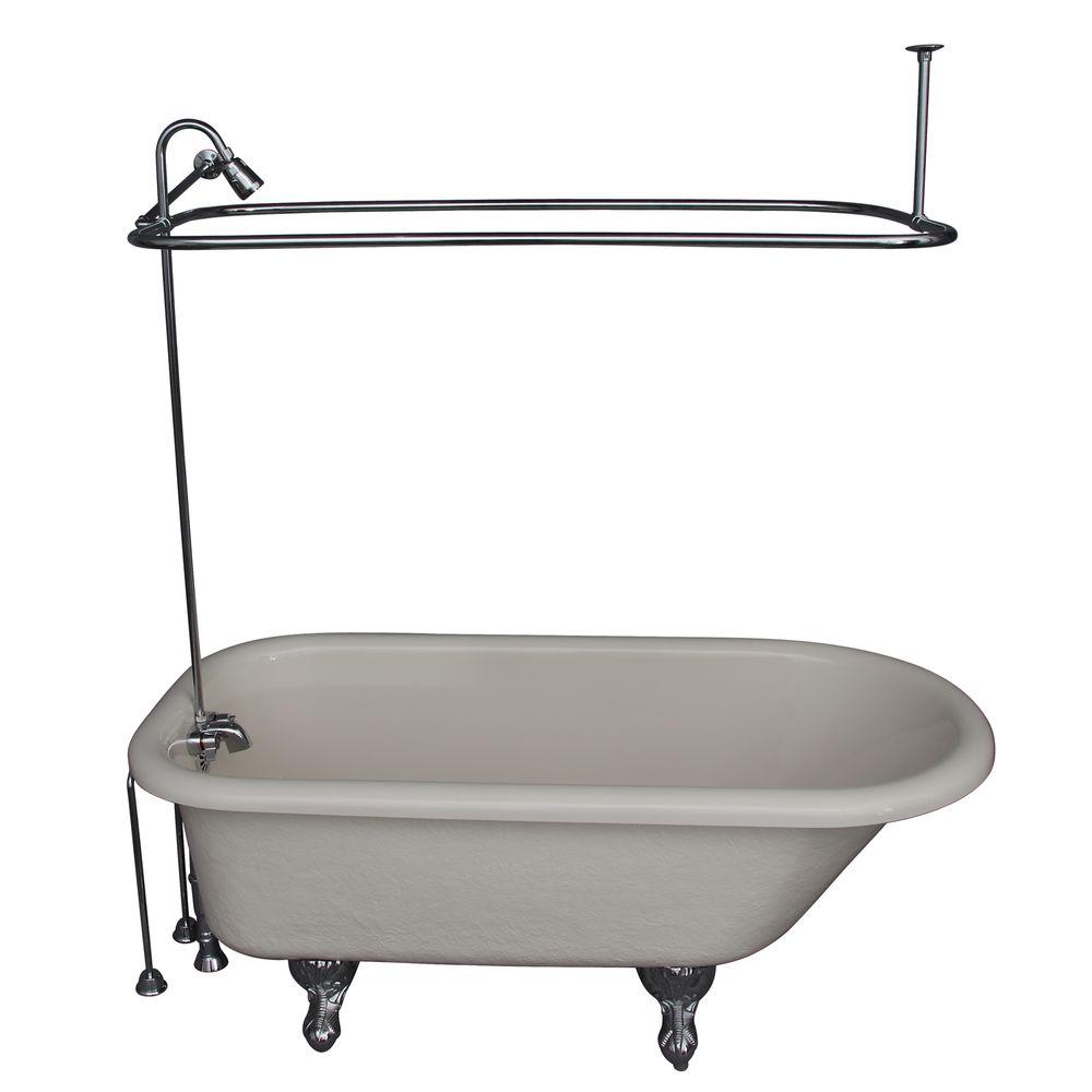 Barclay Products 5 ft. Acrylic Ball and Claw Feet Roll Top Tub in