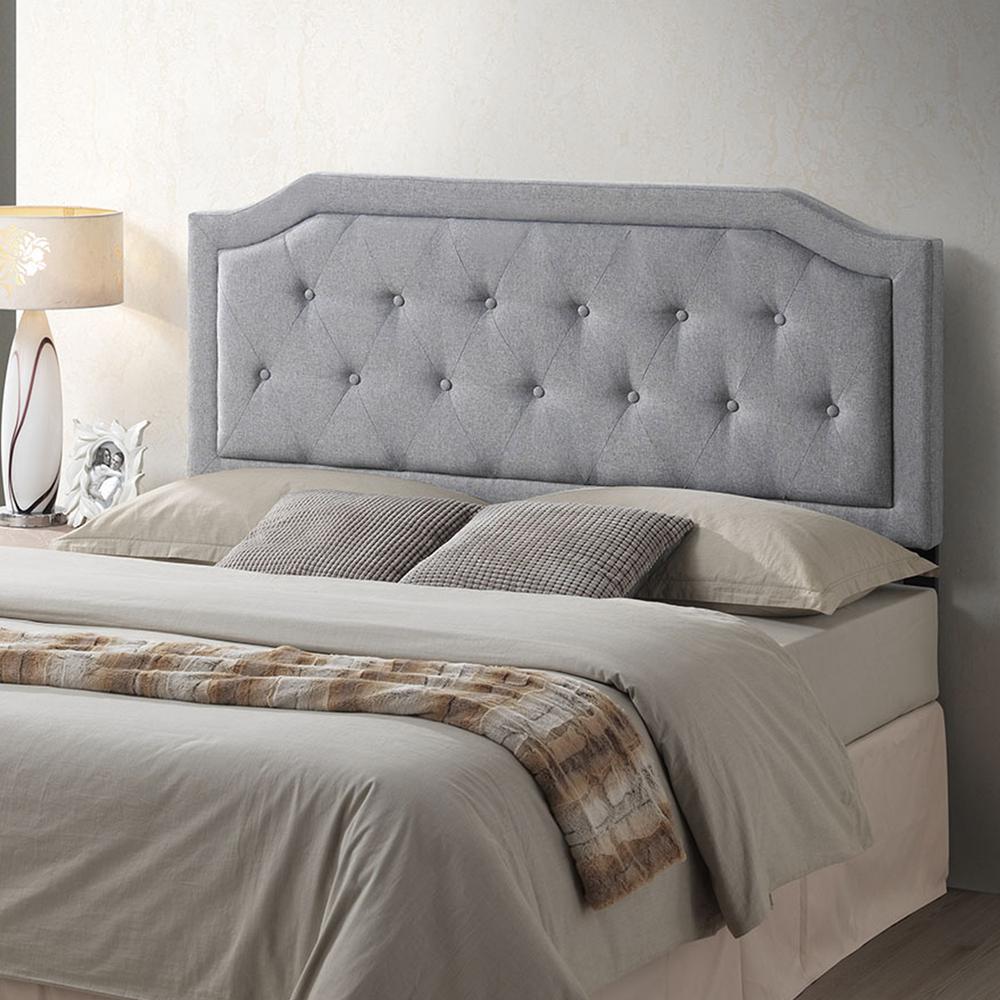 Poly And Bark Kensington Tufted Gray Queen Size Headboard Hd 393 Gry Poly And Bark Kensington Tufted Gray Queen Size Headboard
