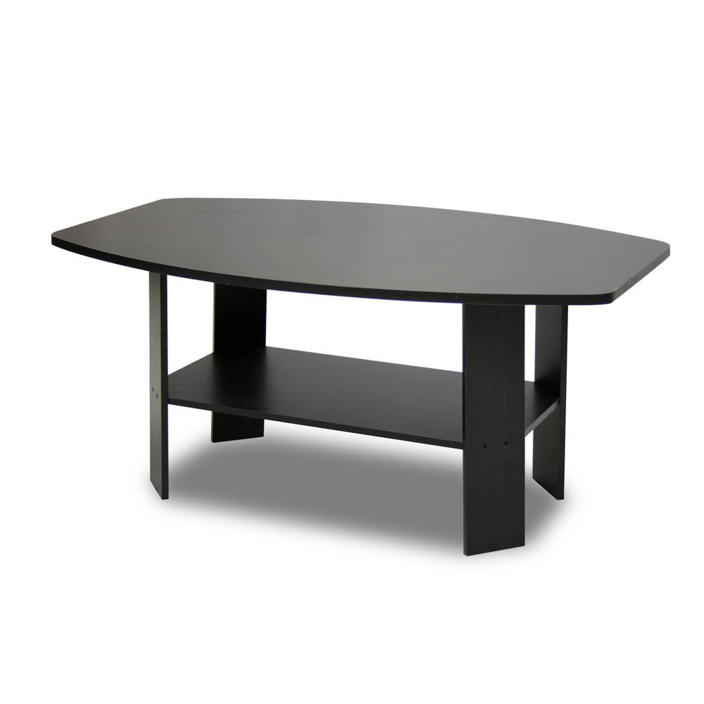 Furinno Simple Design Dark Walnut Coffee Table 11179DWN - The Home Depot