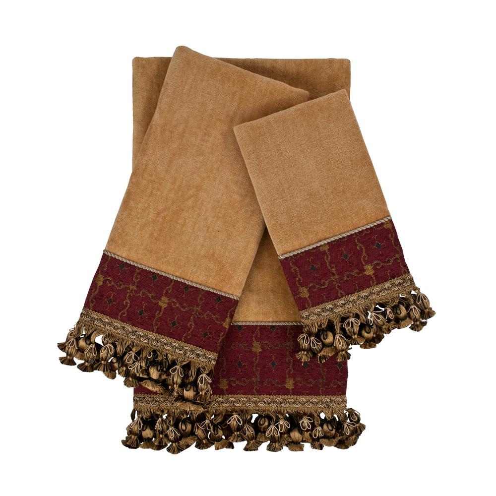 Sherry Kline Empire Dots Embellished Towel Set (3Piece)SK000999 The Home Depot