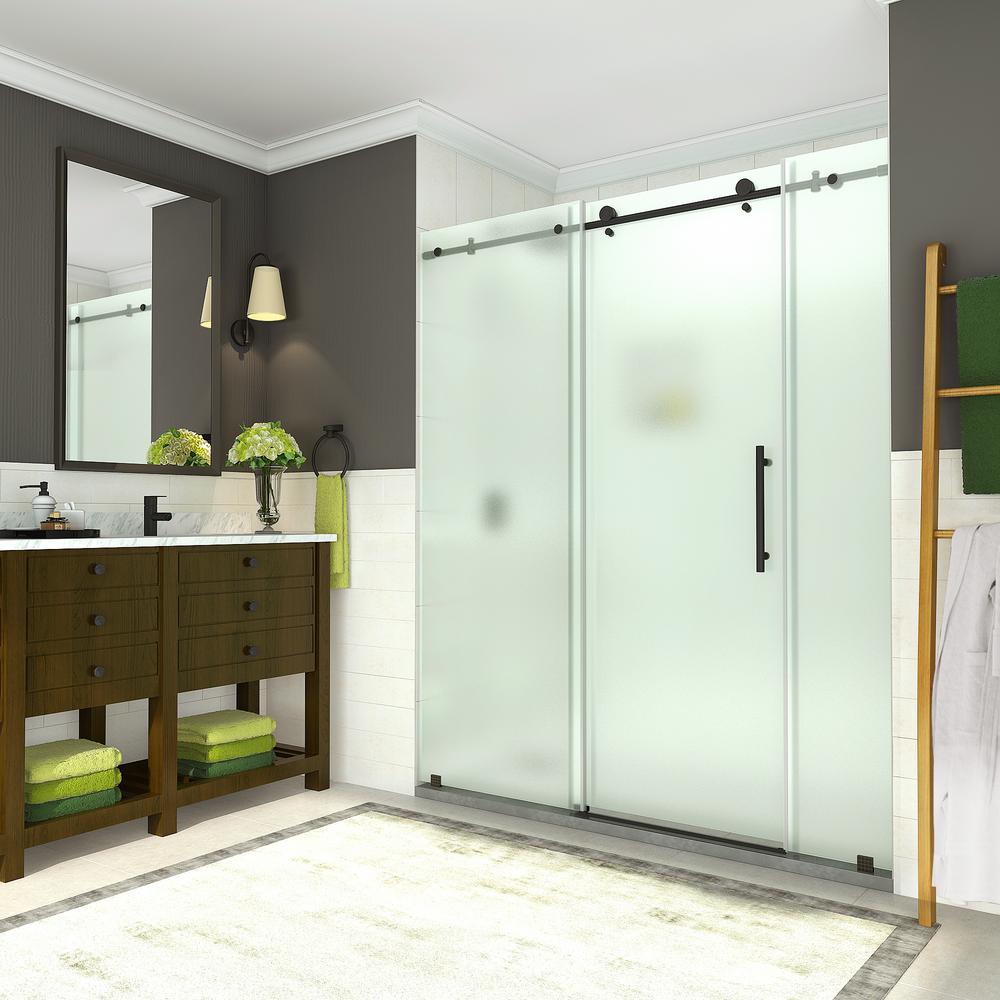 Aston Coraline 68 - 72 in. x 76 in. Completely Frameless Sliding Shower ...