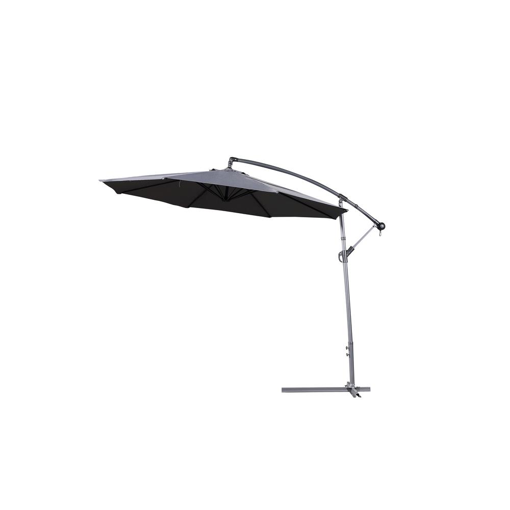 Velago 10 Ft Gandia Cantilever Patio Umbrella In Dark Grey 23063 The Home Depot