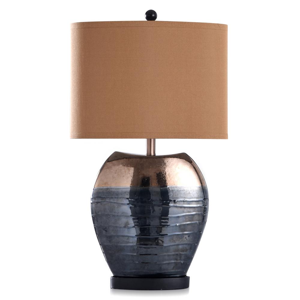 StyleCraft 28 in. Deep Blue Copper Bedside Lamp-TL316208SLDS - The Home ...