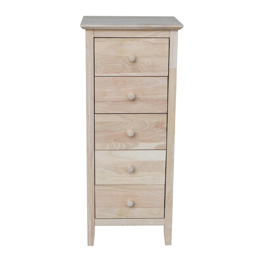 Dressers Chests Bedroom Furniture The Home Depot Brooklyn 5 Drawer Unfinished Wood Chest