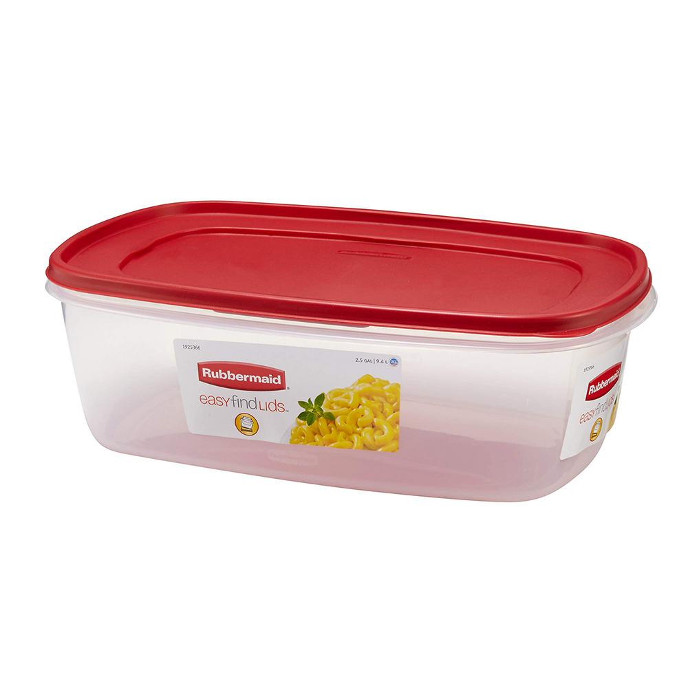 Rubbermaid 2 5 Gal Easy Find Lids Rectangular Bowl 1777164 The