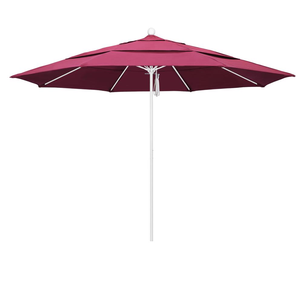 Pink And White Umbrellas Caldwellcountytxoem California Umbrella 11 Ft Matted White Aluminum Market Patio