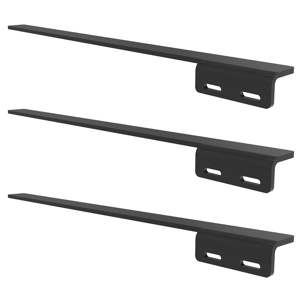 Harmony Right 24 In Black Hidden Countertop Bracket 3 Pack