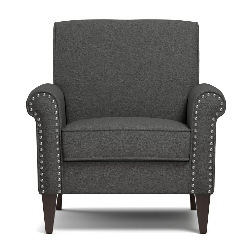 Handy Living Jean Caribbean Blue Linen Arm Chair-B340C-LNN55-100 - The ...