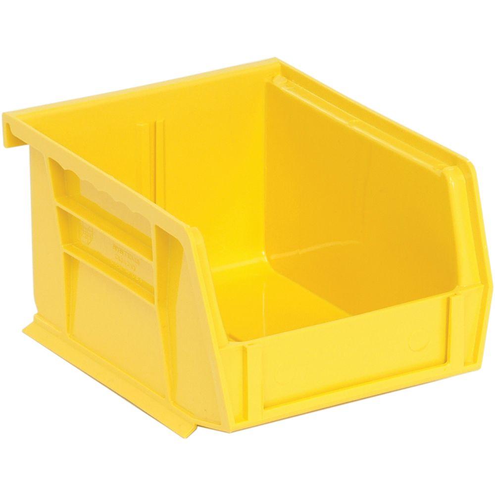 Edsal 1.15-Qt. Stackable Plastic Storage Bin in Yellow (24-Pack ...