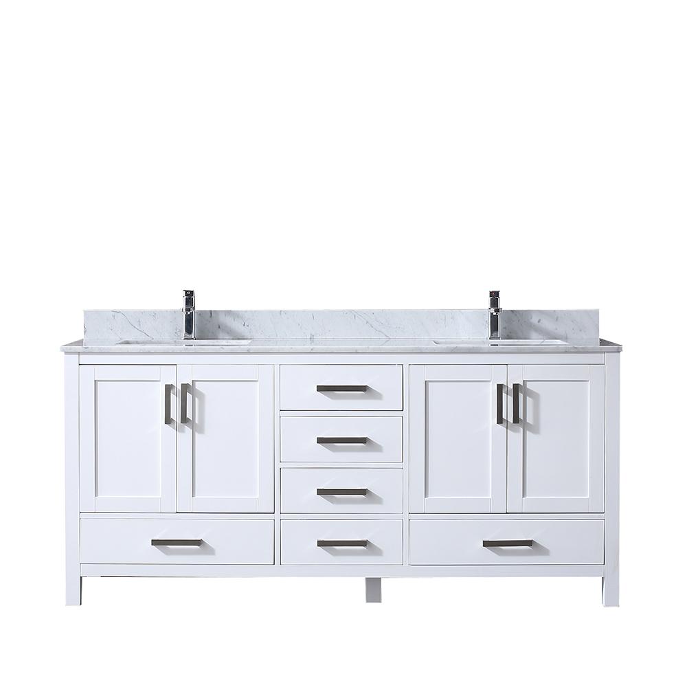 Lexora Jacques 72 In Double Vanity White Carrera Marble Top Square Sinks And No Mirror Lj342272dads000 The Home Depot - 72 White Vanity No Top Lexora Jacques 72 In Double Vanity White Carrera Marble Top Square Sinks And No Mirror Lj342272dads000 The Home Depot - 72 White Vanity No Top