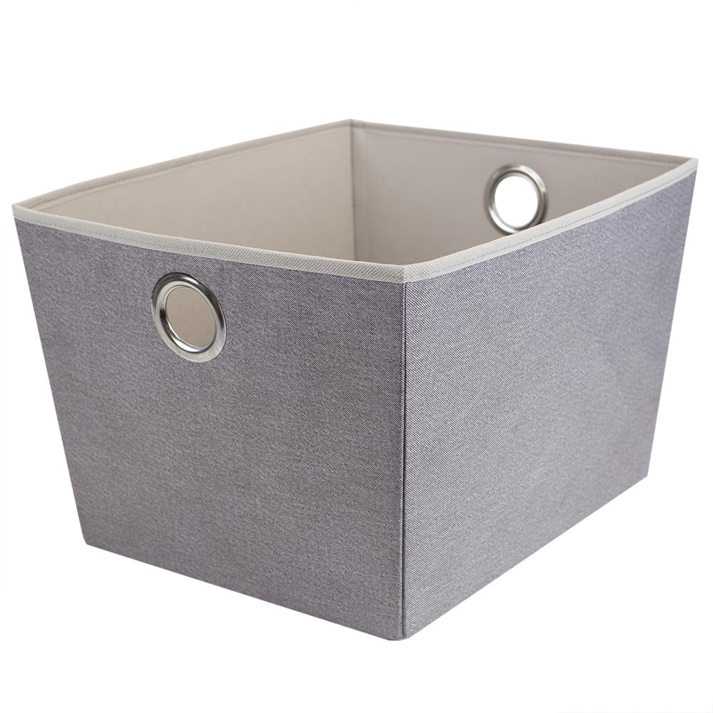 Home Basics 13 in. x 10 in. Beige Storage BinSB41820 The Home Depot