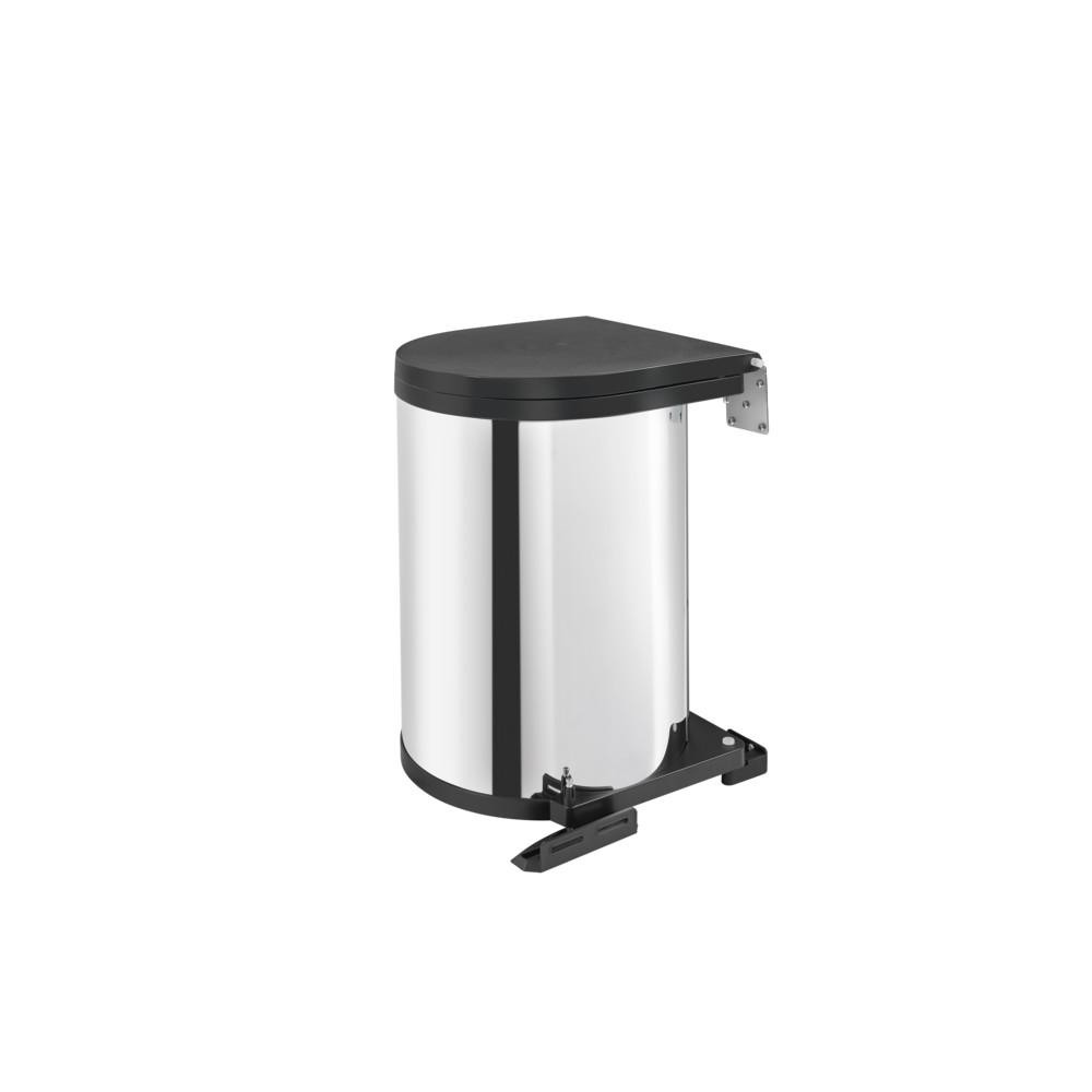 Rev A Shelf 15 75 In H X 11 In W X 10 5 In D 14 Liter Stainless Pivot Out Under Sink Waste Container