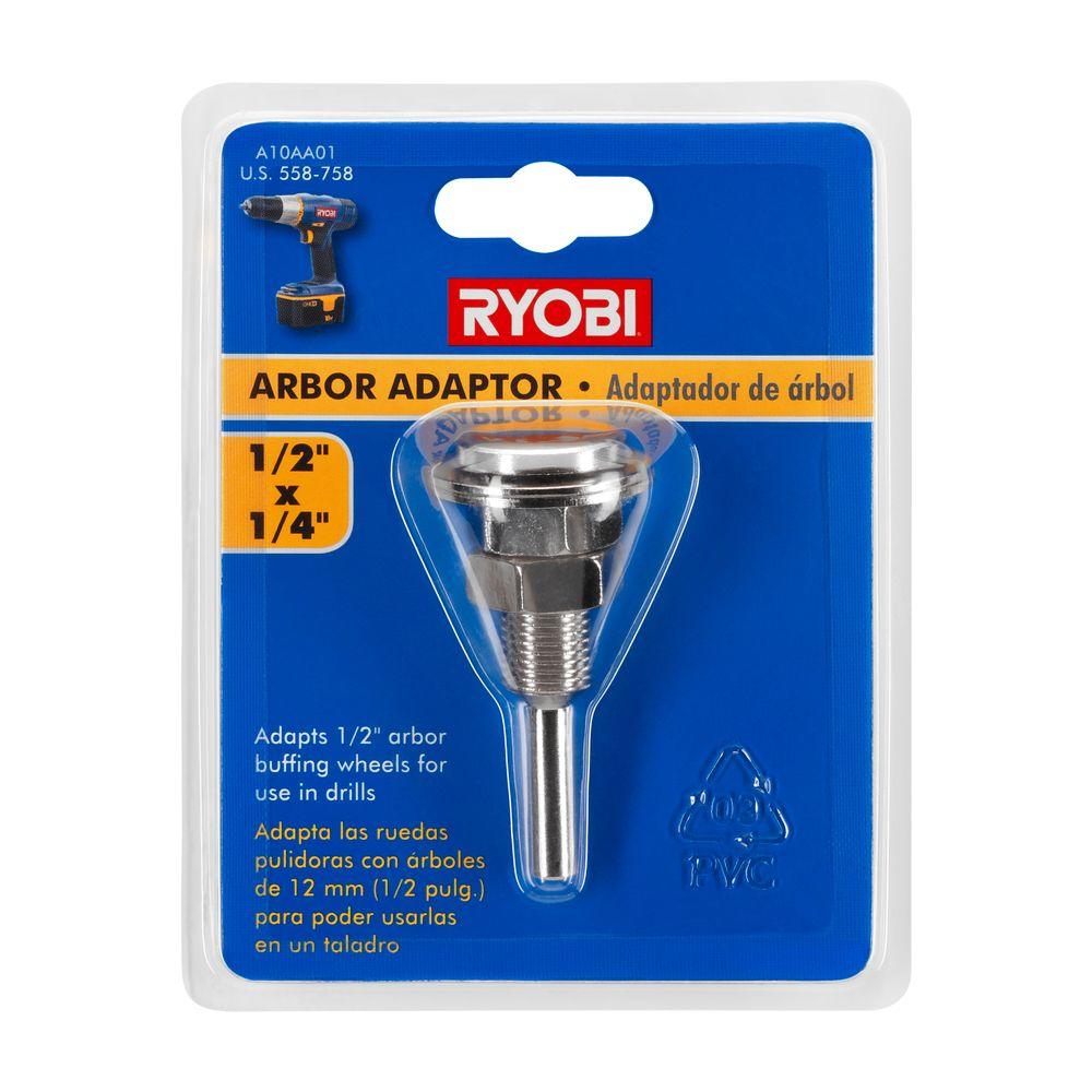Ryobi 1/2 in. x 1/4 in. Arbor AdaptorA10AA01 The Home Depot