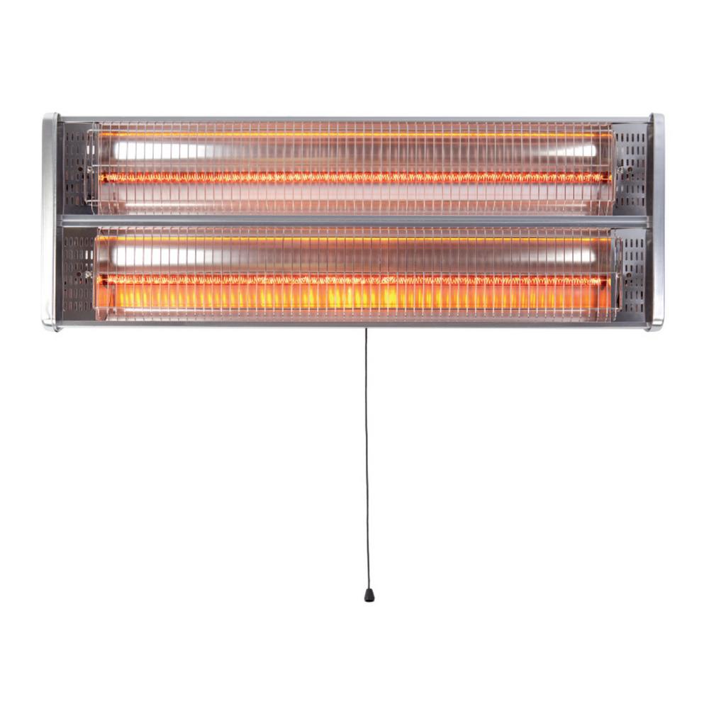 Asab 2kw Electric Patio Garden Heater Wall Mounted Outdoor Infrared Quartz Halogen Heat Lamps With Tilting Asab 2kw Electric Patio Garden Heater, Outdoor Halogen Heat Lamp