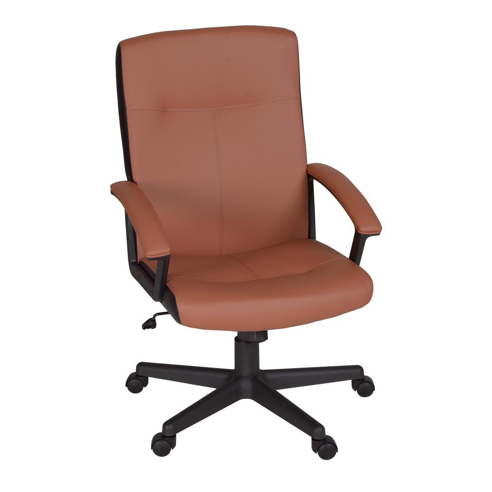 brown leather mid century