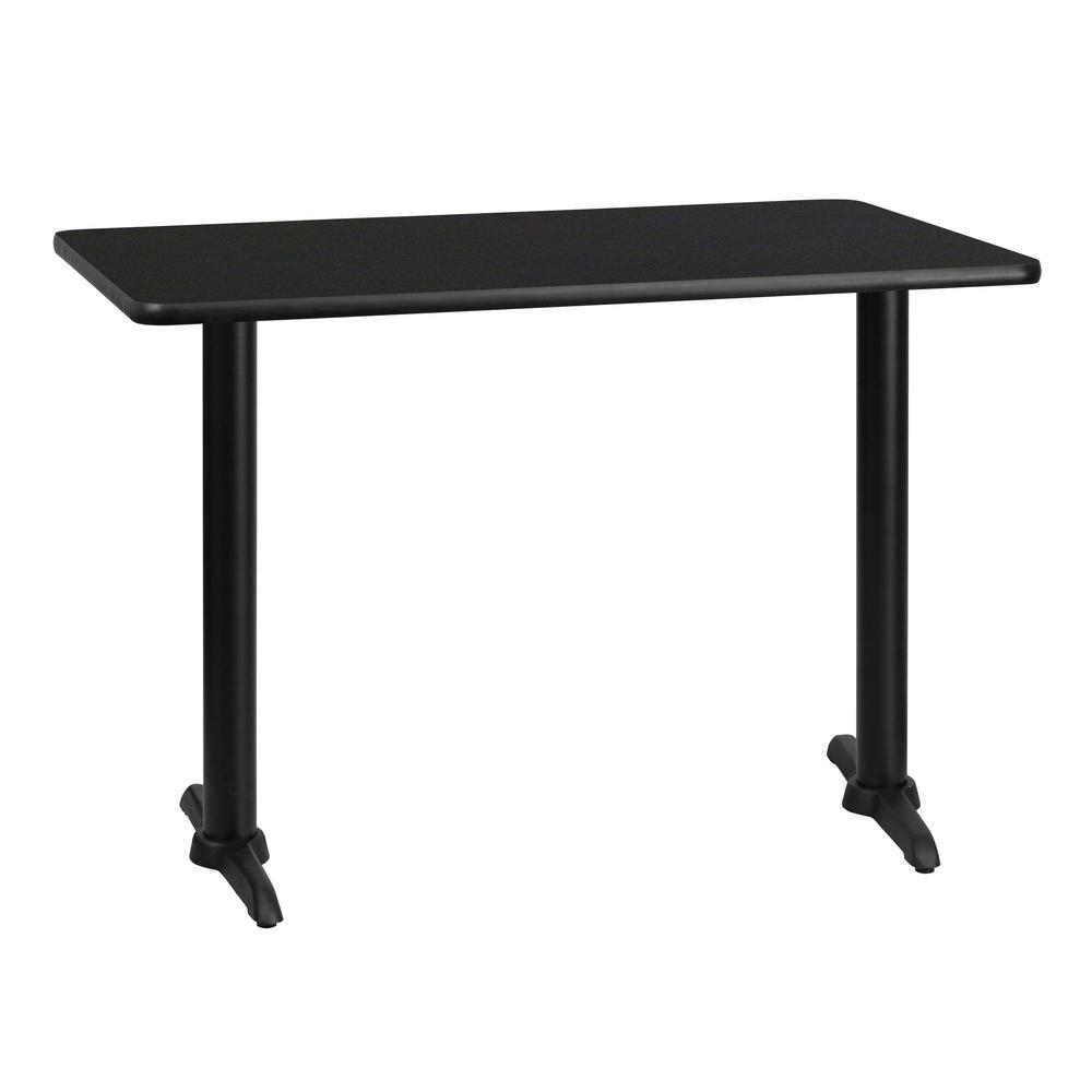 Flash Furniture 30 In X 42 In Rectangular Black Laminate Table